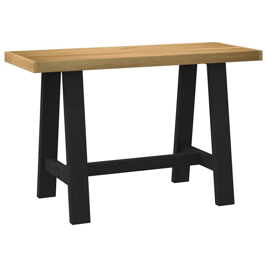 vidaXL Bureau NOAIN A-vormige poten 120x50x75 cm massief hout vidaXL Bureau NOAIN A-vormige poten 120x50x75 cm massief hout afbeelding 1