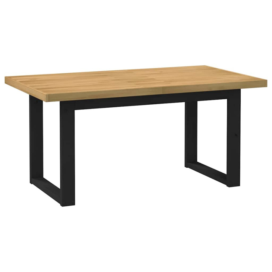 vidaXL Eettafel NOAIN U-vormige poten 160x90x75 cm massief hout afbeelding 1