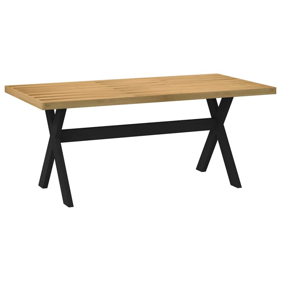 vidaXL Wandtafel NOAIN X-vormige poten 120x30x75 cm massief hout afbeelding 1