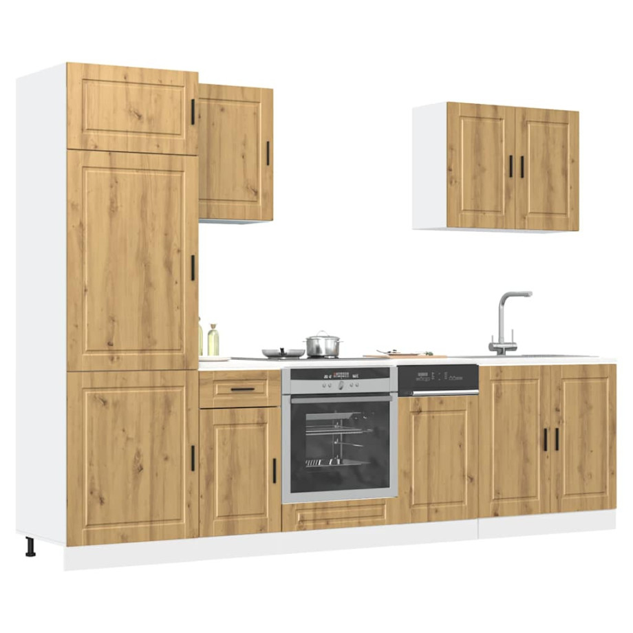 vidaXL 7-delige Keukenkastenset Kalmar bewerkt hout artisanaal eiken afbeelding 1