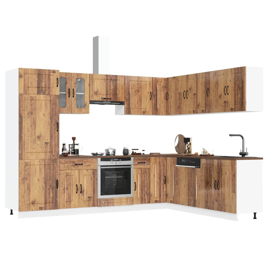 vidaXL 14-delige Keukenkastenset Kalmar bewerkt hout oud houtkleurig vidaXL 14-delige Keukenkastenset Kalmar bewerkt hout oud houtkleurig afbeelding 1