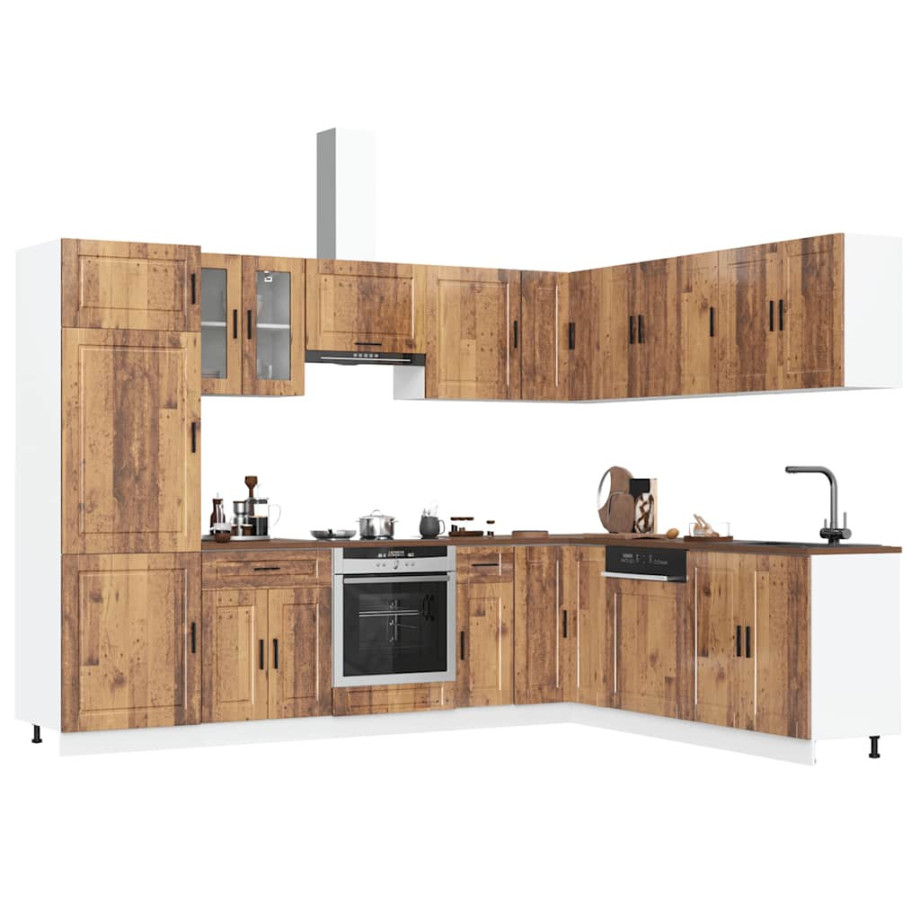 vidaXL 14-delige Keukenkastenset Porto bewerkt hout oud houtkleurig vidaXL 14-delige Keukenkastenset Porto bewerkt hout oud houtkleurig afbeelding 1