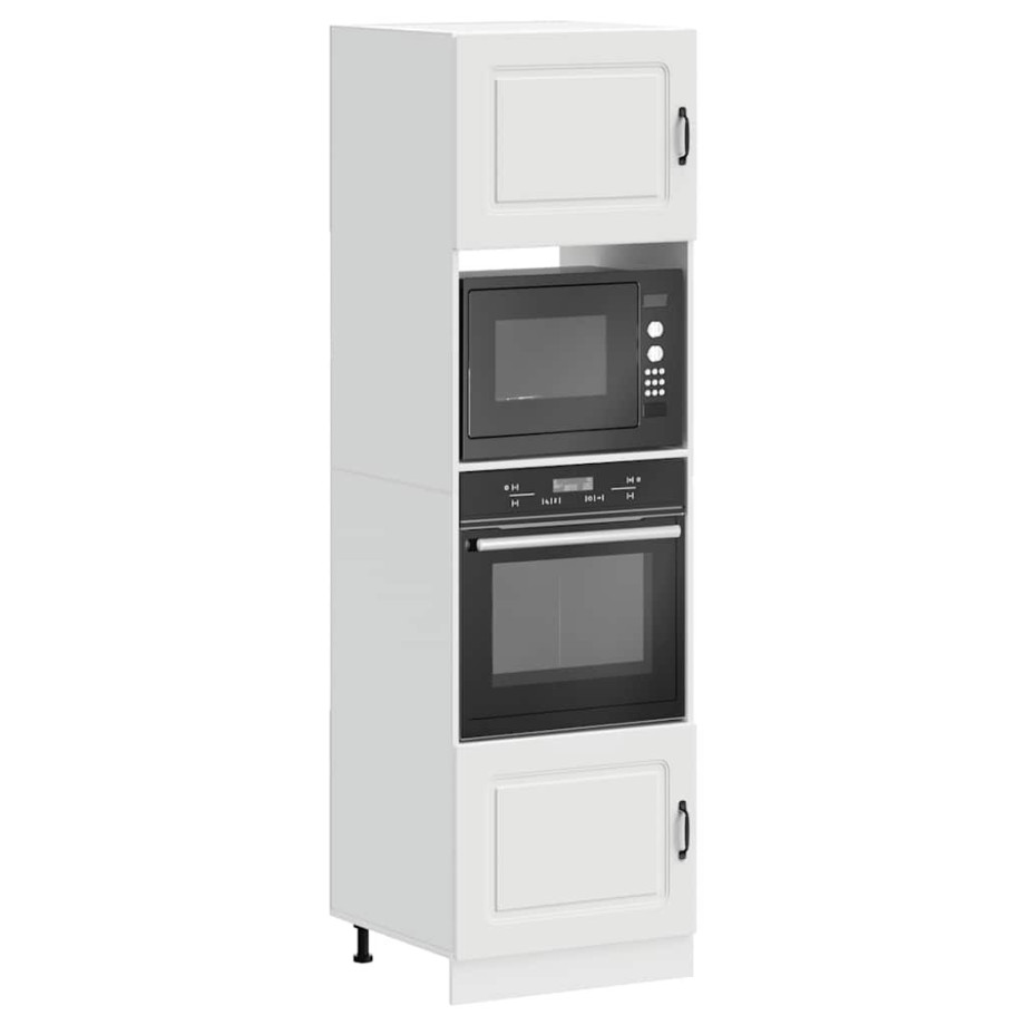 vidaXL Ovenkasten 2 st Kalmar bewerkt hout wit vidaXL Ovenkasten 2 st Kalmar bewerkt hout wit afbeelding 1