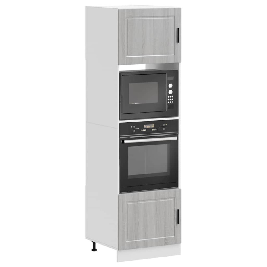vidaXL Ovenkasten 2 st Porto bewerkt hout grijs sonoma eikenkleurig vidaXL Ovenkasten 2 st Porto bewerkt hout grijs sonoma eikenkleurig afbeelding 1