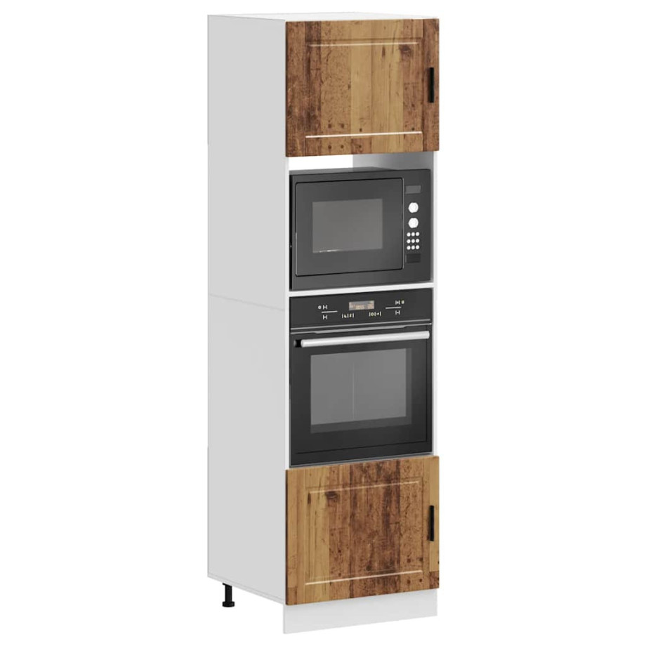 vidaXL Ovenkasten 2 st Porto bewerkt hout oud houtkleurig vidaXL Ovenkasten 2 st Porto bewerkt hout oud houtkleurig afbeelding 1