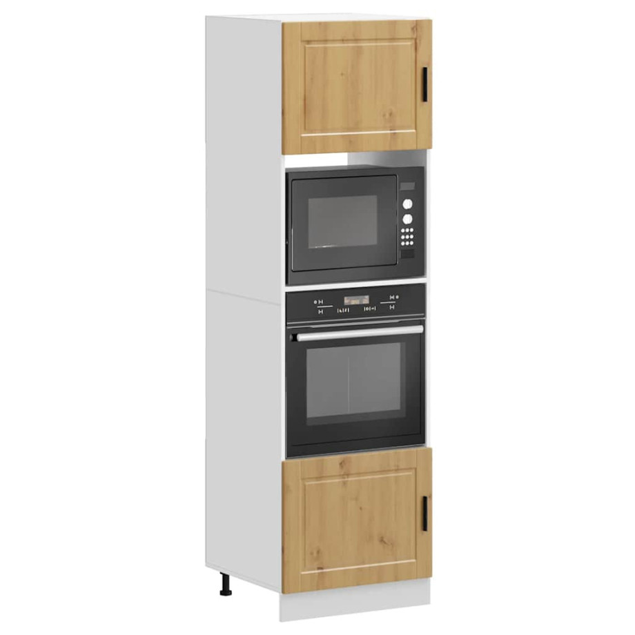 vidaXL Ovenkasten 2 st Porto bewerkt hout artisanaal eikenkleurig vidaXL Ovenkasten 2 st Porto bewerkt hout artisanaal eikenkleurig afbeelding 1