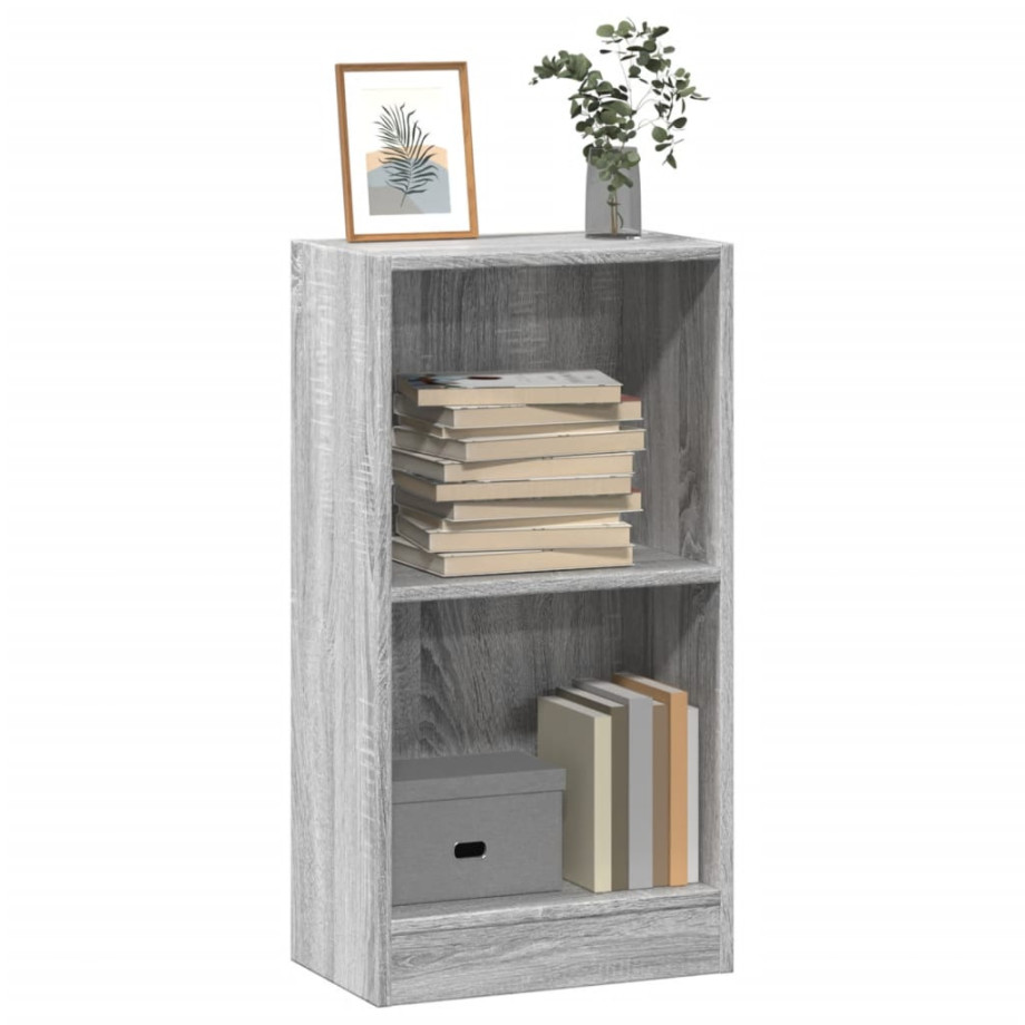 vidaXL Boekenkast 40x24x76 cm bewerkt hout grijs sonoma eikenkleurig vidaXL Boekenkast 40x24x76 cm bewerkt hout grijs sonoma eikenkleurig afbeelding 1