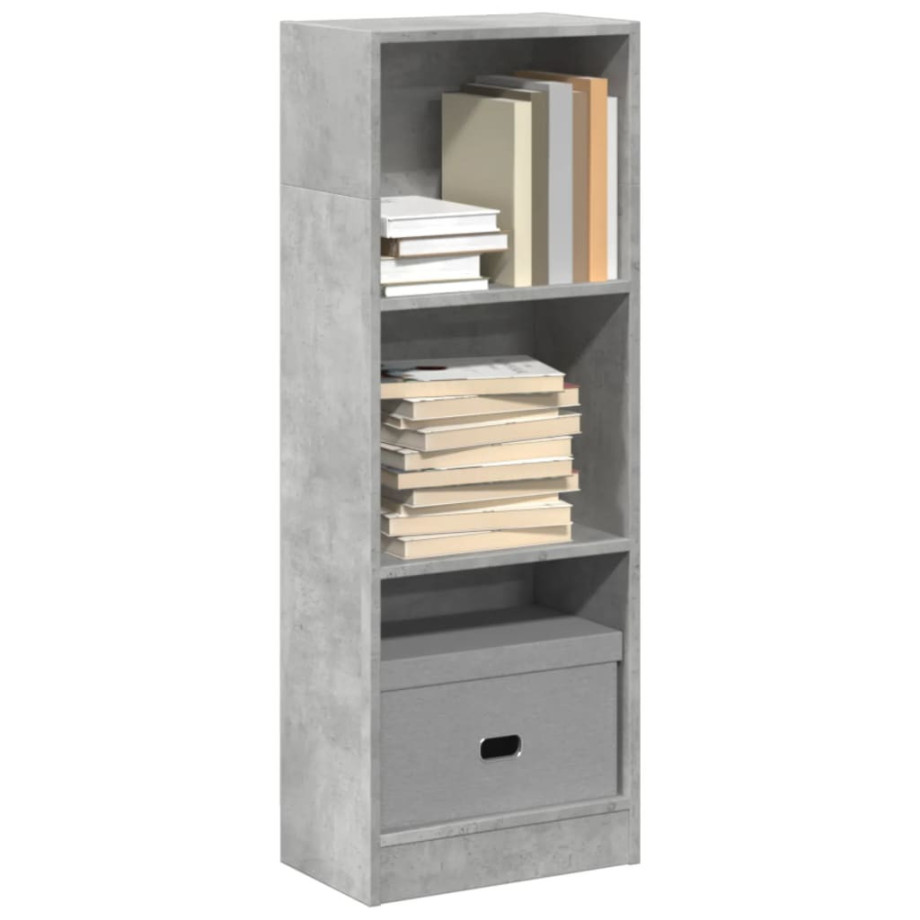 vidaXL Boekenkast 40x24x109 cm bewerkt hout betongrijs afbeelding 1