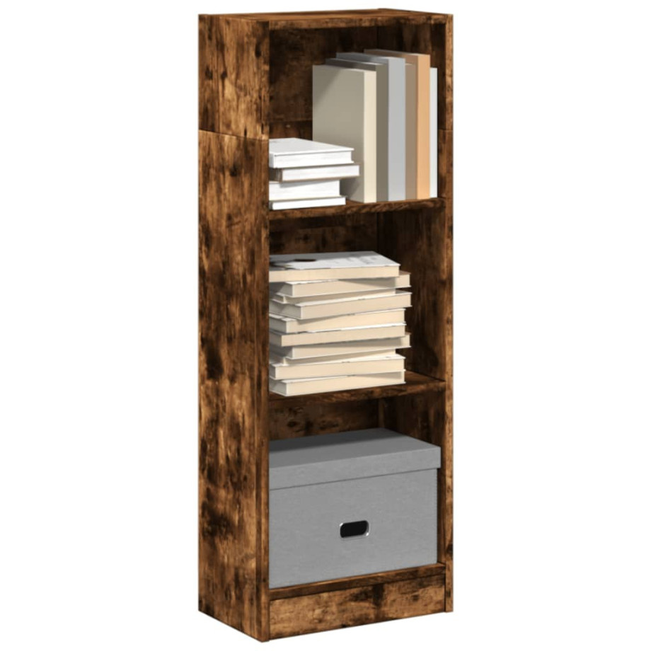 vidaXL Boekenkast 40x24x109 cm bewerkt hout gerookt eikenkleurig afbeelding 1