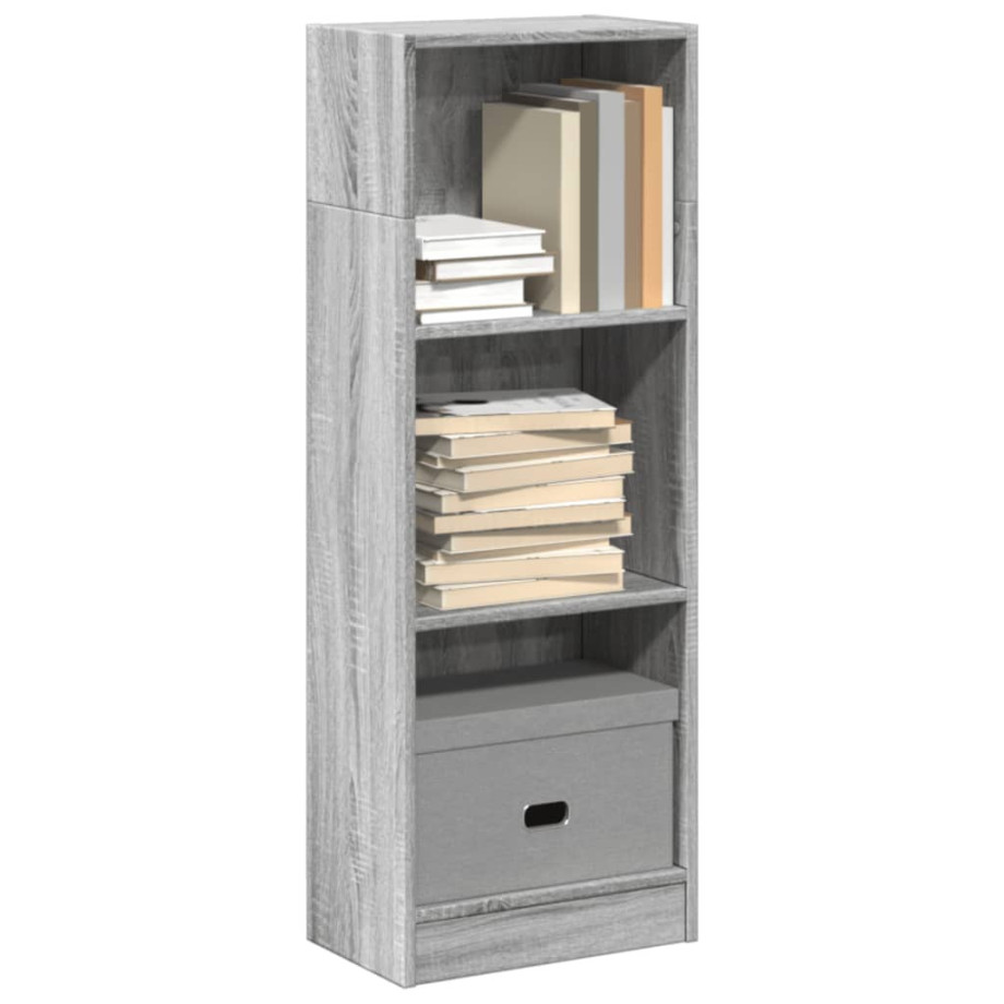 vidaXL Boekenkast 40x24x109 cm bewerkt hout grijs sonoma eikenkleurig afbeelding 1