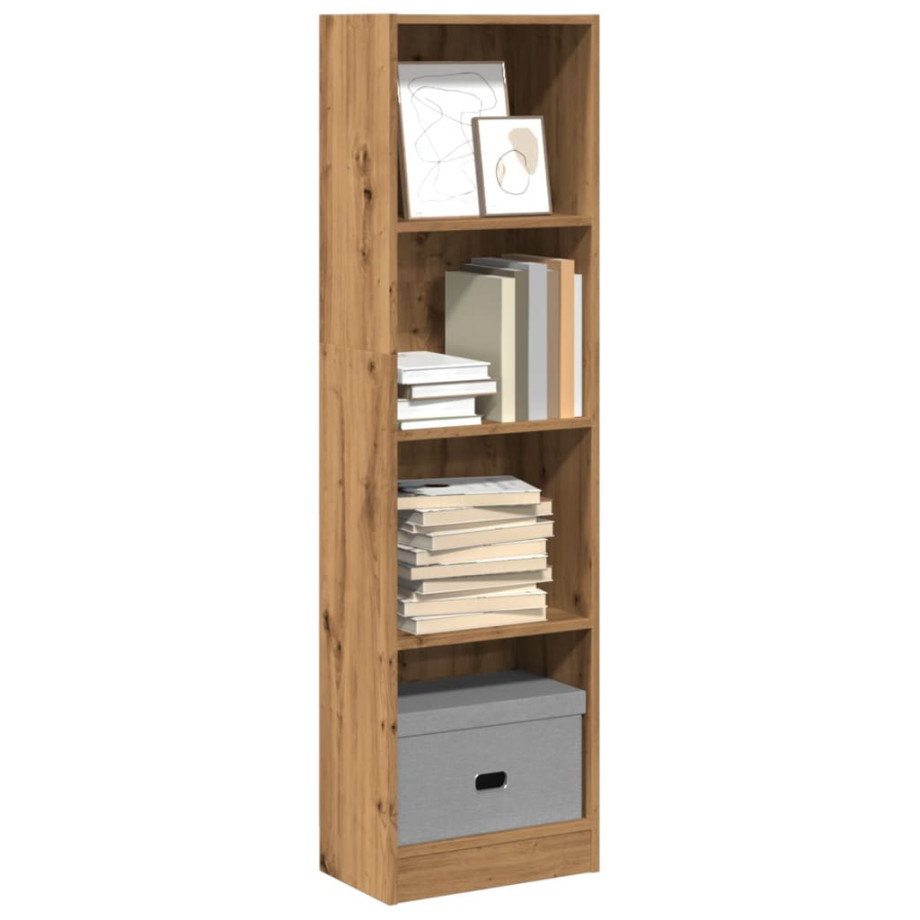 vidaXL Boekenkast 40x24x143 cm bewerkt hout artisanaal eikenkleurig afbeelding 1