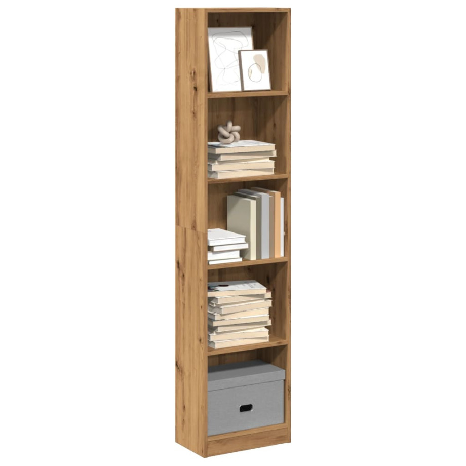 vidaXL Boekenkast Artisian Oak 40x24x176 cm bewerkt hout vidaXL Boekenkast Artisian Oak 40x24x176 cm bewerkt hout afbeelding 1