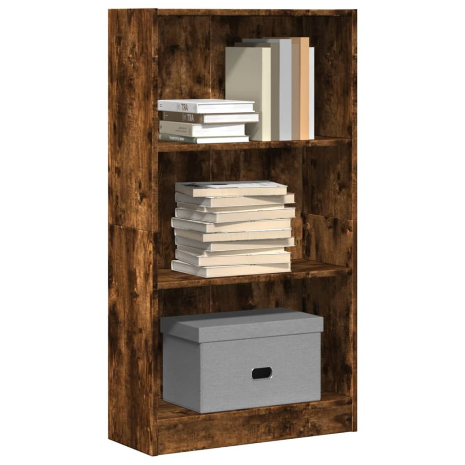 vidaXL Boekenkast 60x24x109 cm bewerkt hout gerookt eikenkleurig afbeelding 1