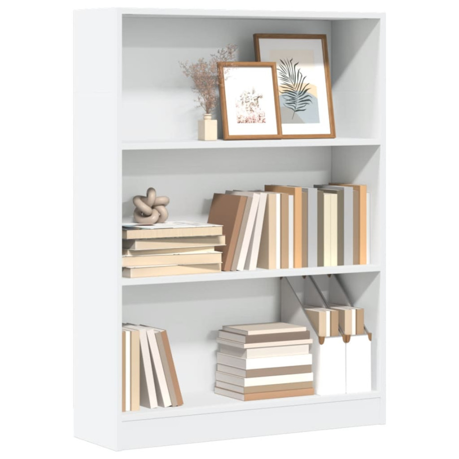 vidaXL Boekenkast 80x24x109 cm bewerkt hout wit afbeelding 1