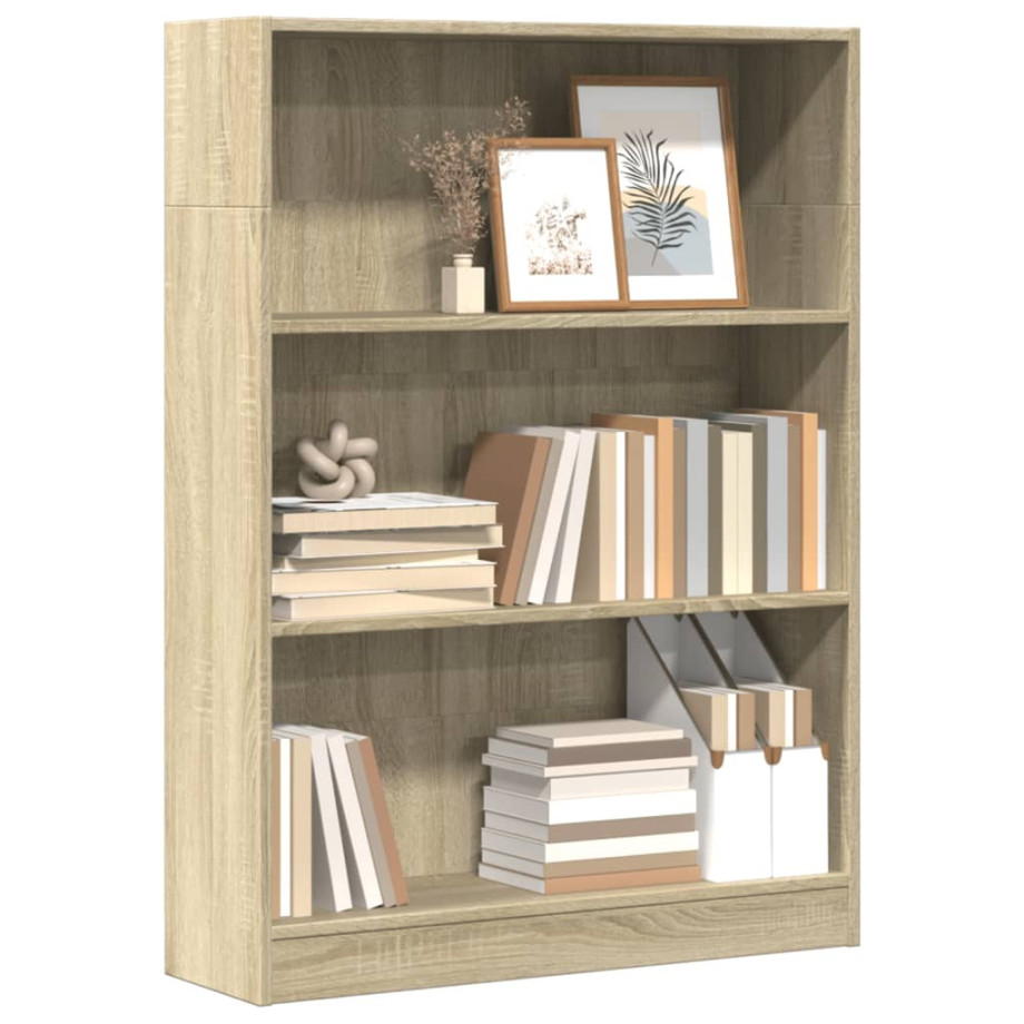 vidaXL Boekenkast 80x24x109 cm bewerkt hout sonoma eikenkleurig vidaXL Boekenkast 80x24x109 cm bewerkt hout sonoma eikenkleurig afbeelding 1