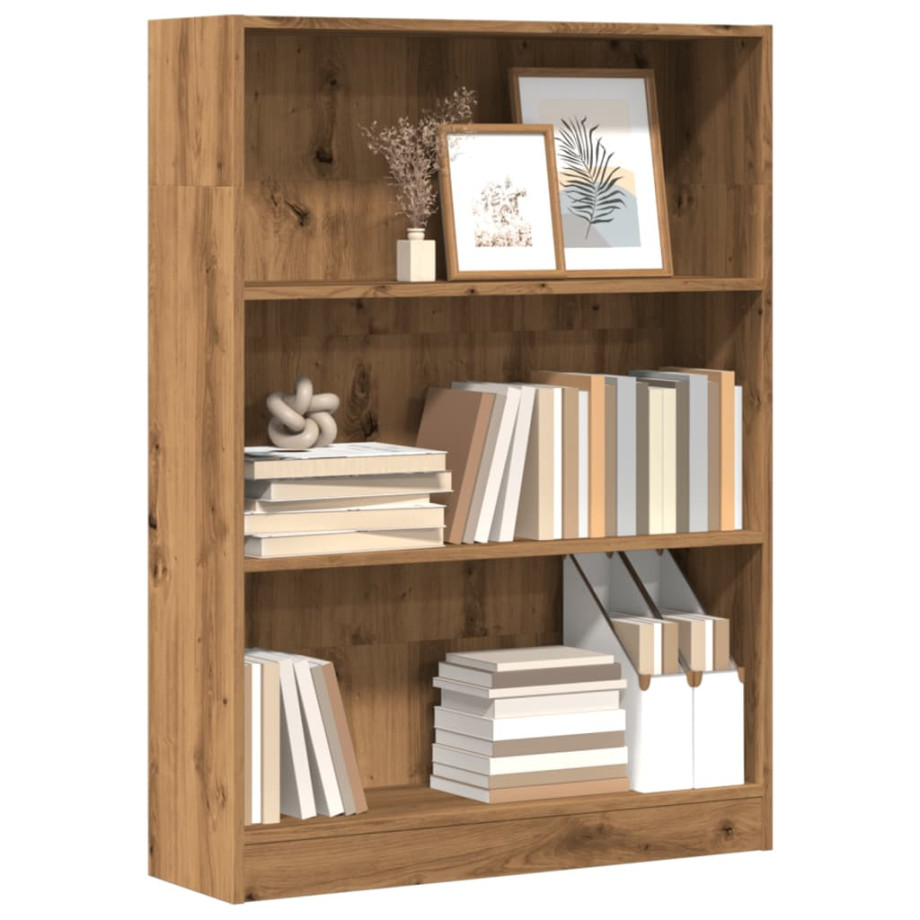 vidaXL Boekenkast 80x24x109 cm bewerkt hout artisanaal eikenkleurig afbeelding 1