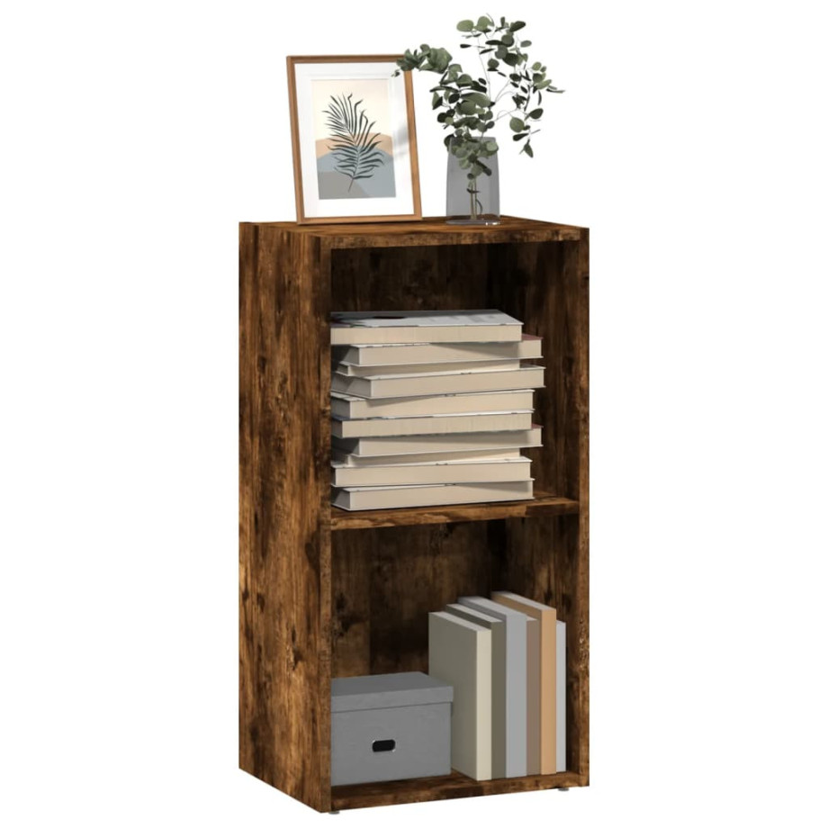 vidaXL Boekenkast 40x30x77 cm bewerkt hout gerookt eikenkleurig afbeelding 1