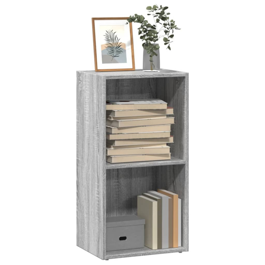 vidaXL Boekenkast 40x30x77 cm bewerkt hout grijs sonoma eikenkleurig afbeelding 1