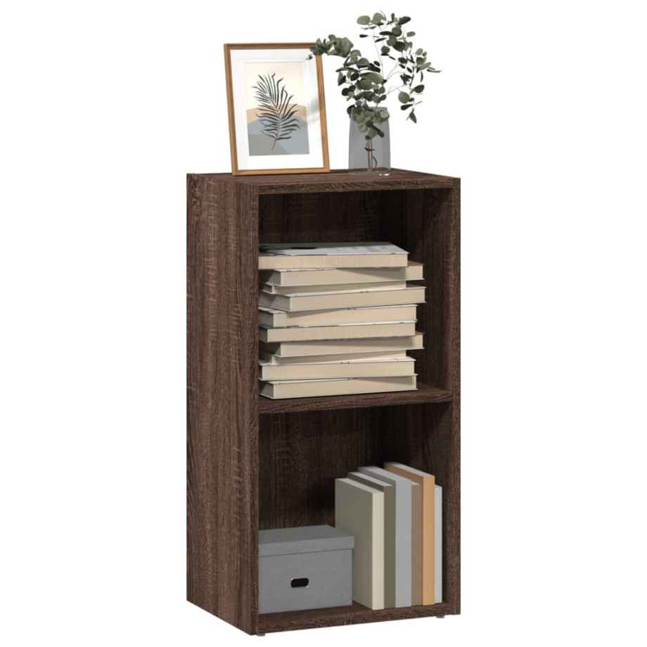 vidaXL Boekenkast 40x30x77 cm bewerkt hout bruin eikenkleurig afbeelding 1