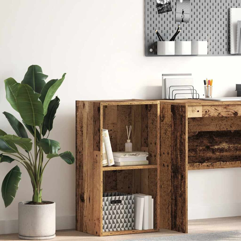 vidaXL Boekenkast 40x30x77 cm bewerkt hout oud houtkleurig afbeelding 1