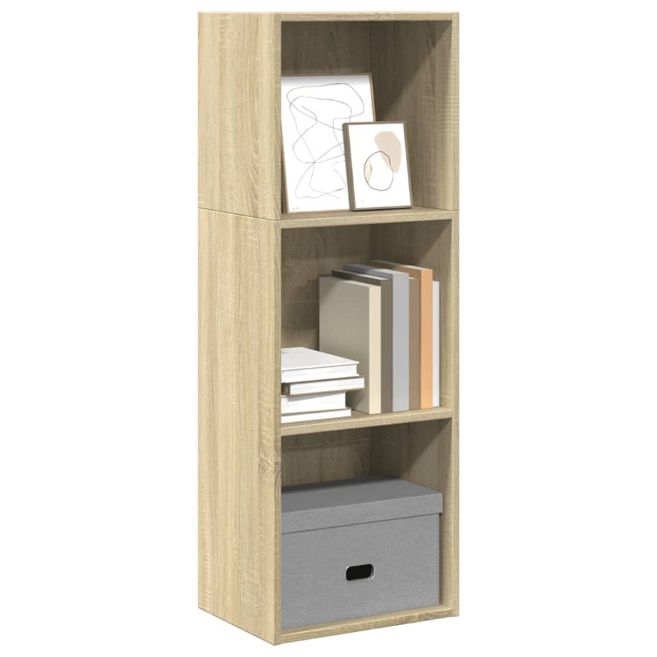 vidaXL Boekenkast 40x30x114 cm bewerkt hout sonoma eikenkleurig afbeelding 1