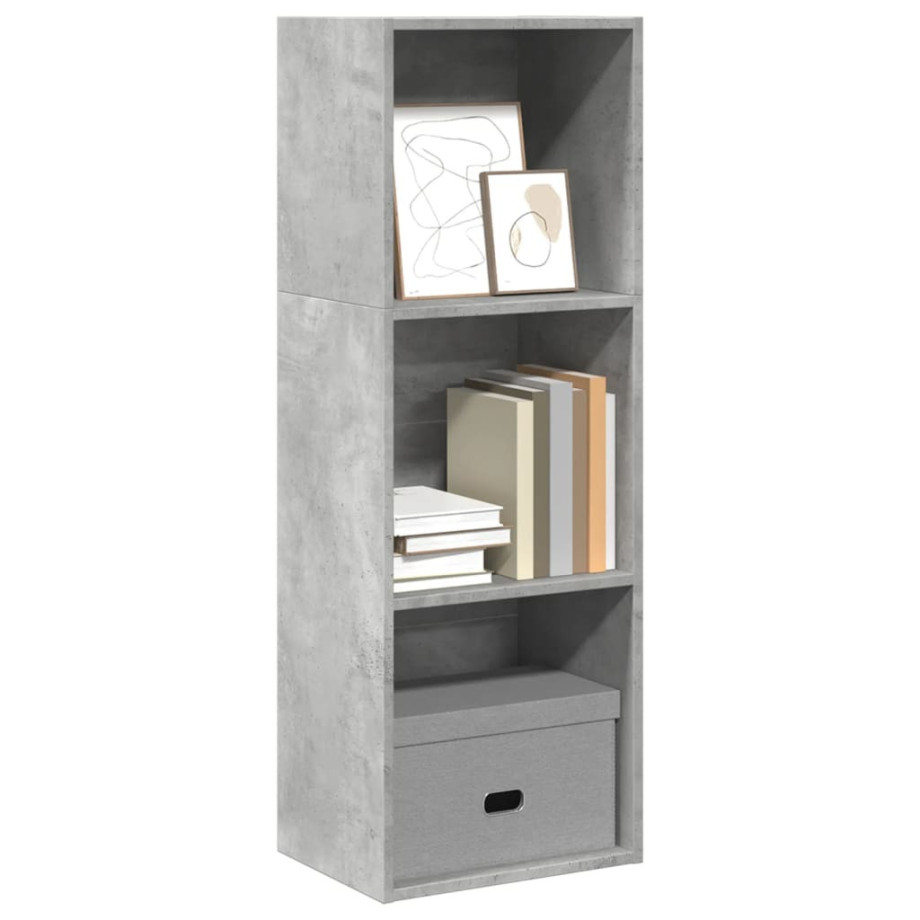 vidaXL Boekenkast 40x30x114 cm bewerkt hout betongrijs afbeelding 1