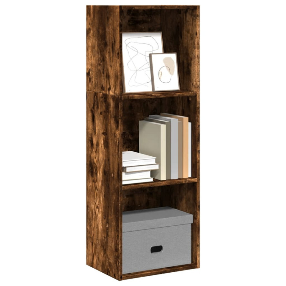 vidaXL Boekenkast 40x30x114 cm bewerkt hout gerookt eikenkleurig vidaXL Boekenkast 40x30x114 cm bewerkt hout gerookt eikenkleurig afbeelding 1