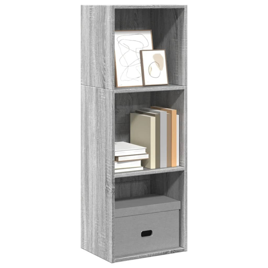 vidaXL Boekenkast 40x30x114 cm bewerkt hout grijs sonoma eikenkleurig afbeelding 1