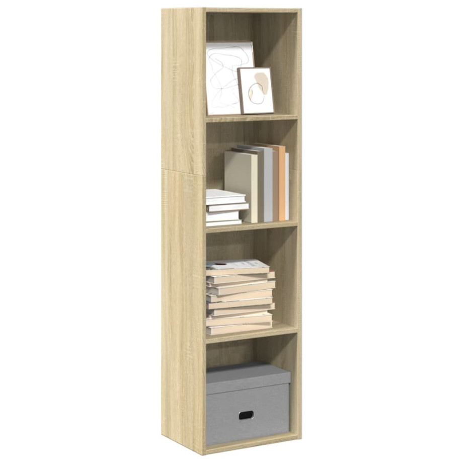 vidaXL Boekenkast 40x30x152 cm bewerkt hout sonoma eikenkleurig afbeelding 1