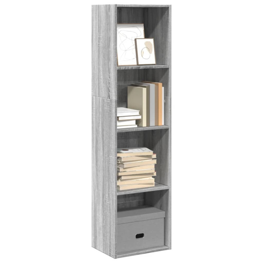 vidaXL Boekenkast 40x30x152 cm bewerkt hout grijs sonoma eikenkleurig afbeelding 1