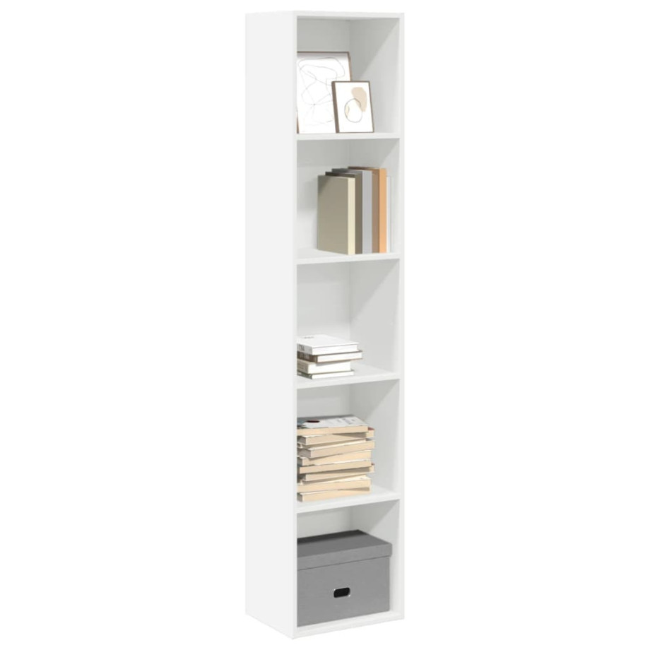 vidaXL Boekenkast 40x30x189 cm bewerkt hout wit afbeelding 1