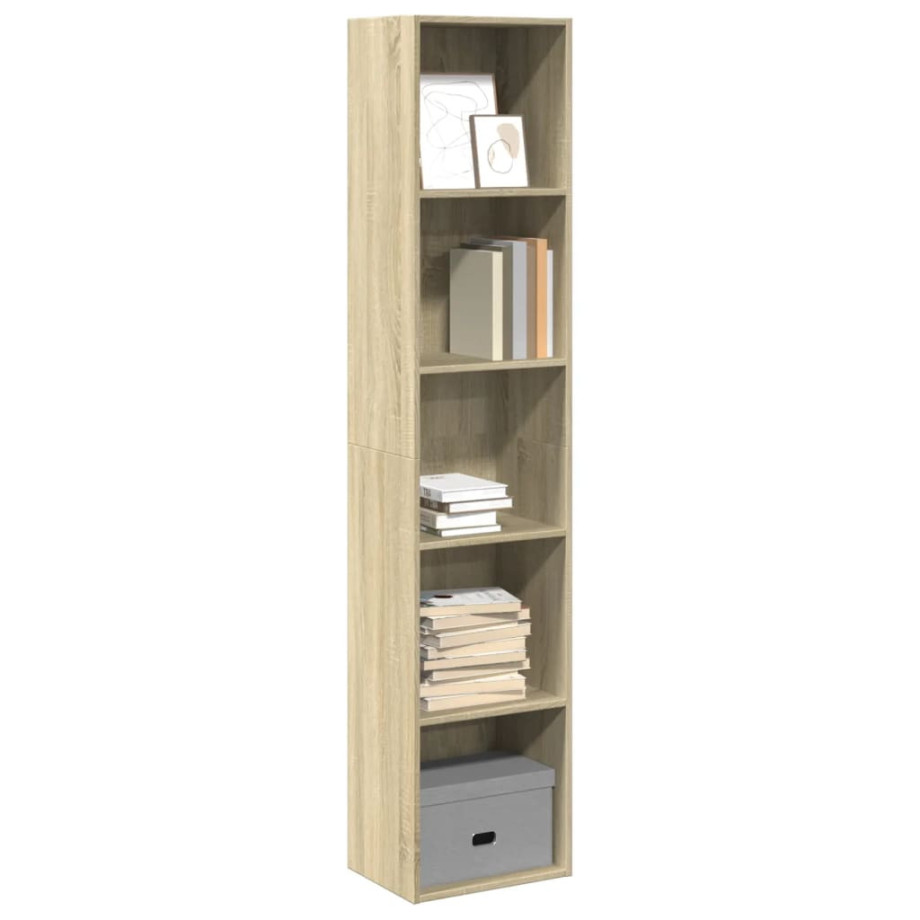 vidaXL Boekenkast 40x30x189 cm bewerkt hout sonoma eikenkleurig afbeelding 1