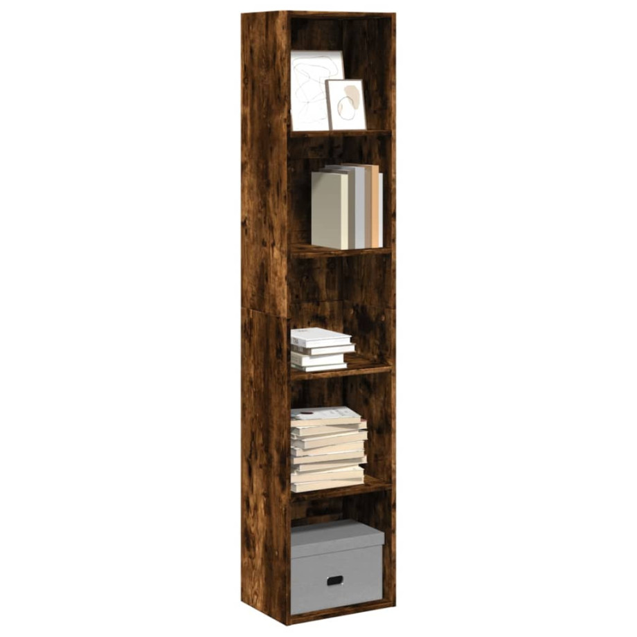 vidaXL Boekenkast 40x30x189 cm bewerkt hout gerookt eikenkleurig afbeelding 1