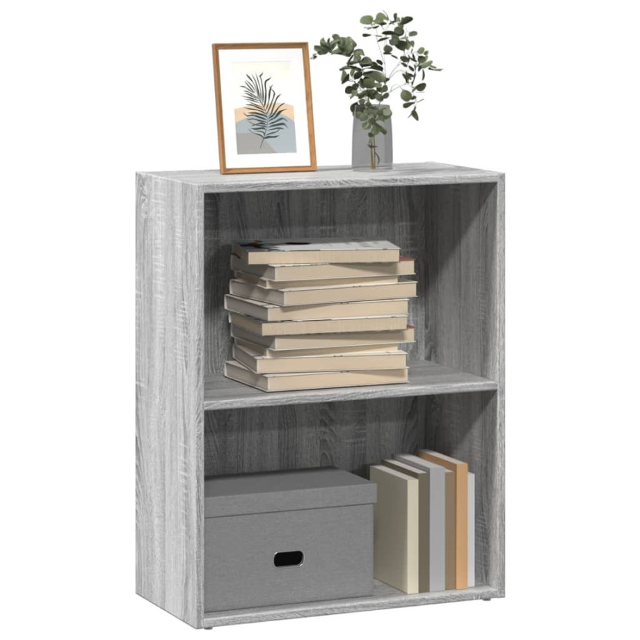 vidaXL Boekenkast 60x30x77 cm bewerkt hout grijs sonoma eikenkleurig afbeelding 1