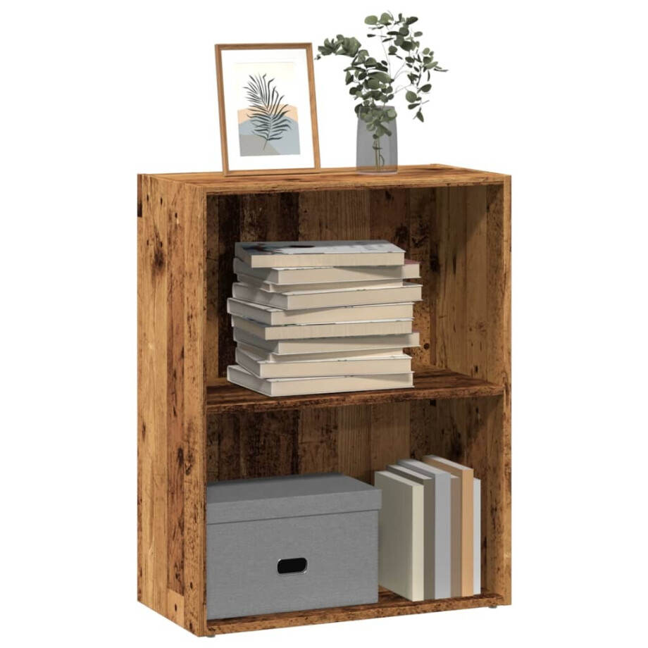 vidaXL Boekenkast 60x30x77 cm bewerkt hout oud houtkleurig afbeelding 1
