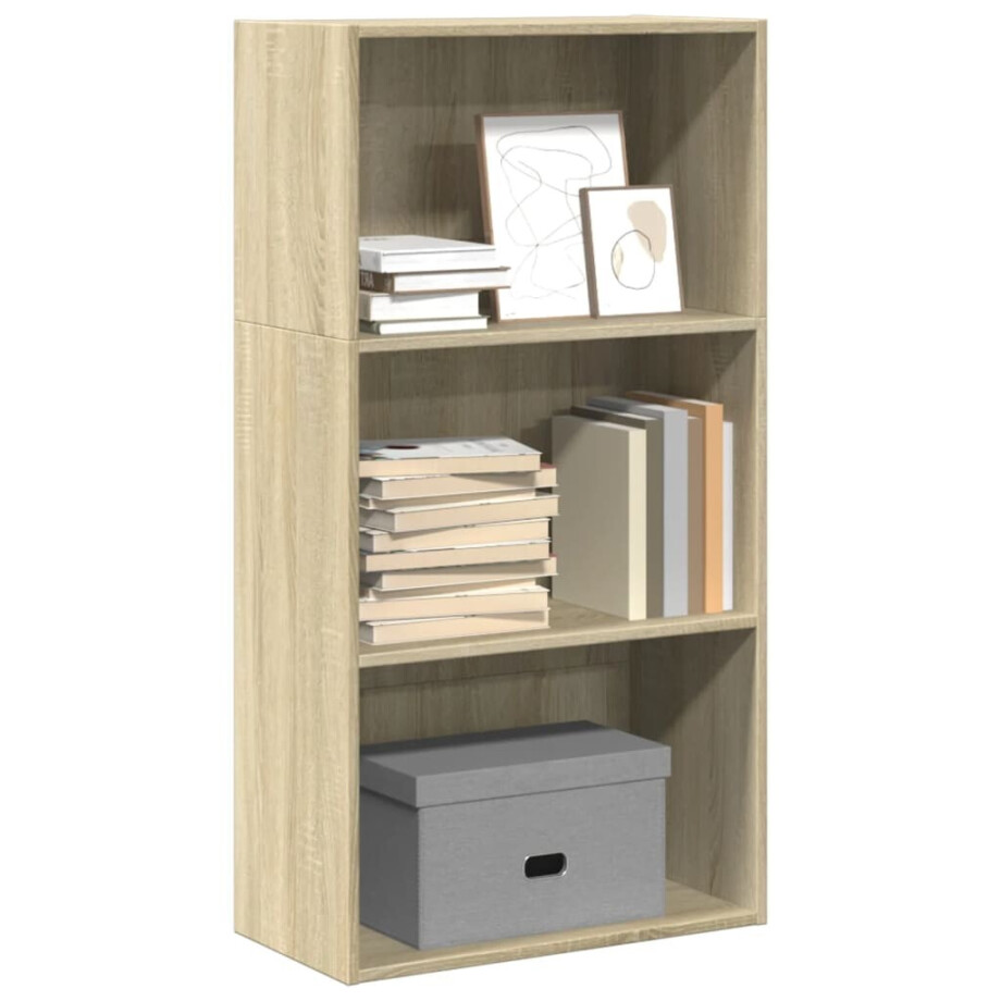 vidaXL Boekenkast 60x30x114 cm bewerkt hout sonoma eikenkleurig vidaXL Boekenkast 60x30x114 cm bewerkt hout sonoma eikenkleurig afbeelding 1