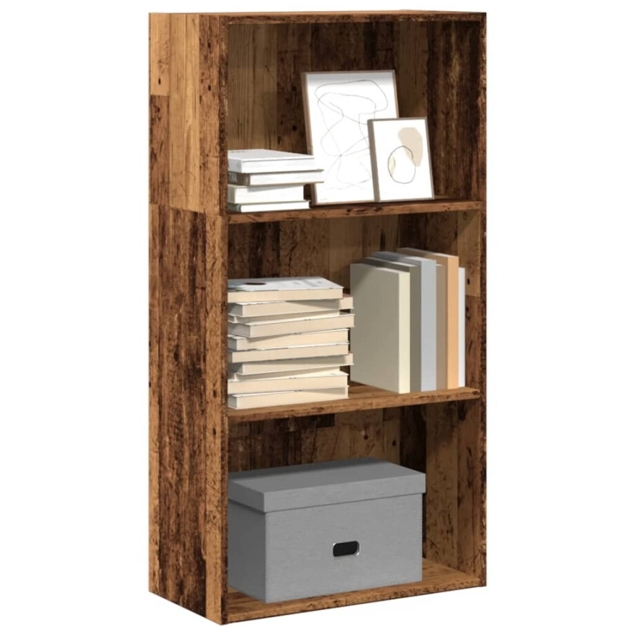vidaXL Boekenkast 60x30x114 cm bewerkt hout oud houtkleurig afbeelding 1