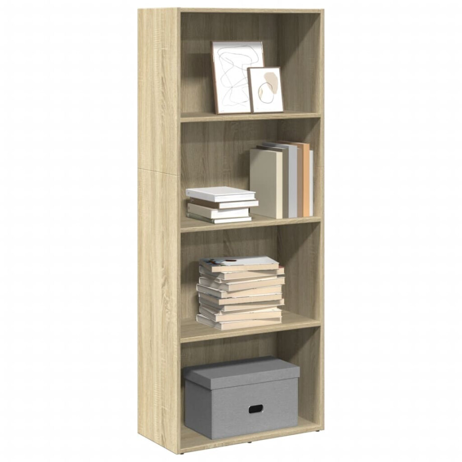 vidaXL Boekenkast 60x30x152 cm bewerkt hout sonoma eikenkleurig vidaXL Boekenkast 60x30x152 cm bewerkt hout sonoma eikenkleurig afbeelding 1