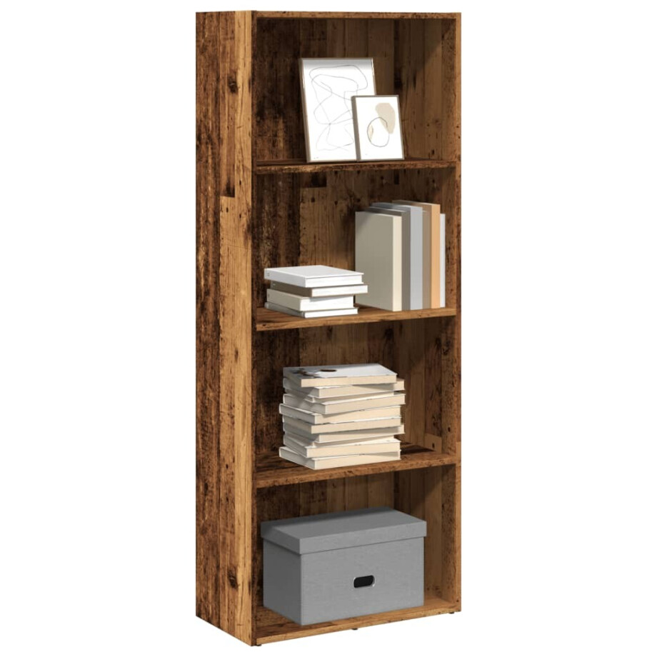 vidaXL Boekenkast 60x30x152 cm bewerkt hout oud houtkleurig afbeelding 1