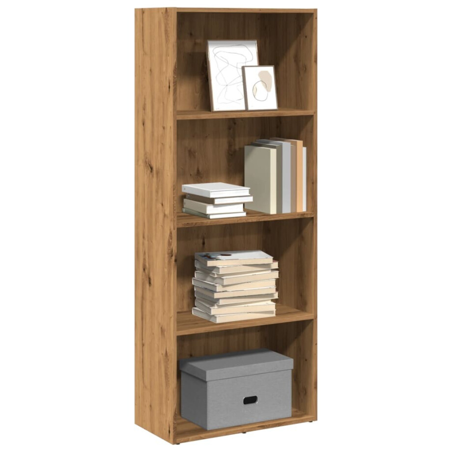 vidaXL Boekenkast 60x30x152 cm bewerkt hout artisanaal eikenkleurig afbeelding 1