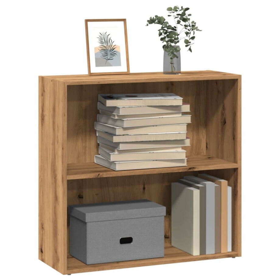 vidaXL Boekenkast 80x30x77 cm bewerkt hout artisanaal eikenkleurig vidaXL Boekenkast 80x30x77 cm bewerkt hout artisanaal eikenkleurig afbeelding 1