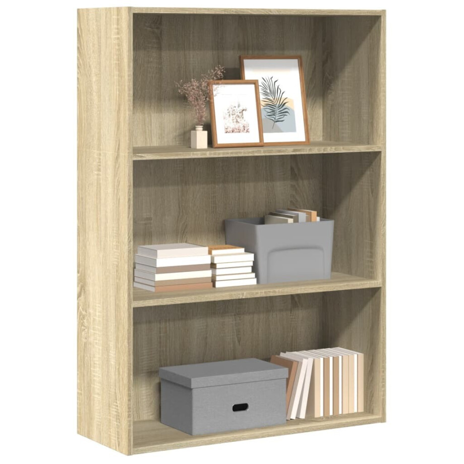 vidaXL Boekenkast 80x30x114 cm bewerkt hout sonoma eikenkleurig vidaXL Boekenkast 80x30x114 cm bewerkt hout sonoma eikenkleurig afbeelding 1