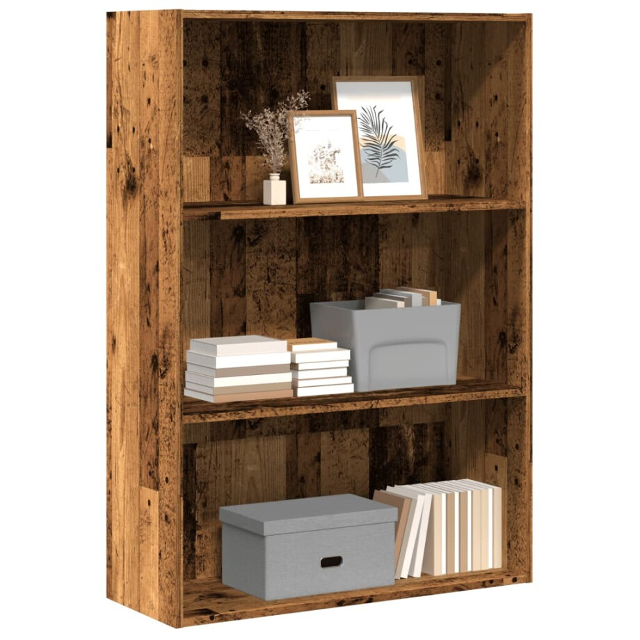 vidaXL Boekenkast 80x30x114 cm bewerkt hout oud houtkleurig afbeelding 1