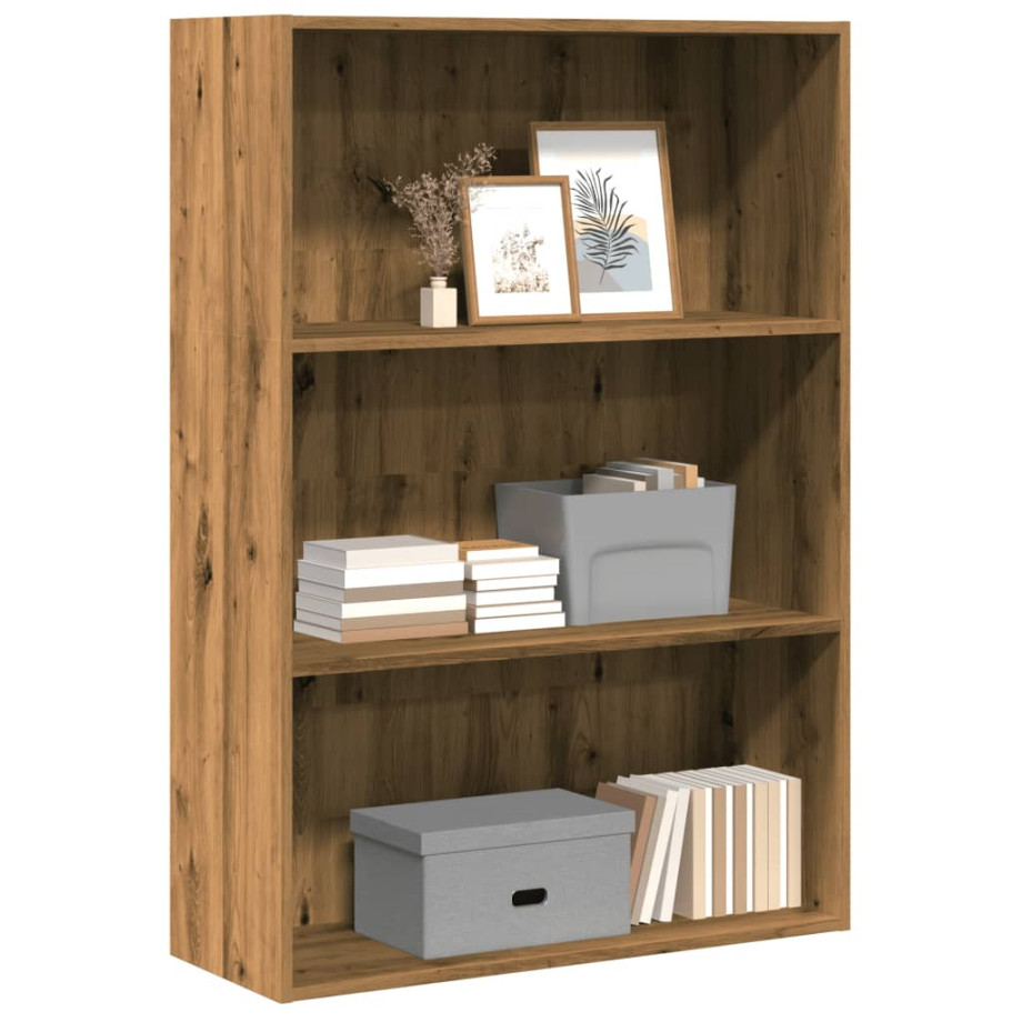 vidaXL Boekenkast 80x30x114 cm bewerkt hout artisanaal eikenkleurig afbeelding 1