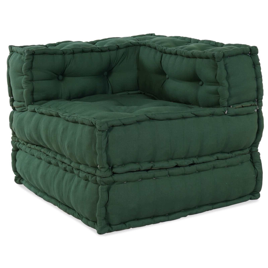vidaXL Modulair Sofabet 2 pcs Groen 140 x 70 x 56 cm Stof vidaXL Modulair Sofabet 2 pcs Groen 140 x 70 x 56 cm Stof afbeelding 1