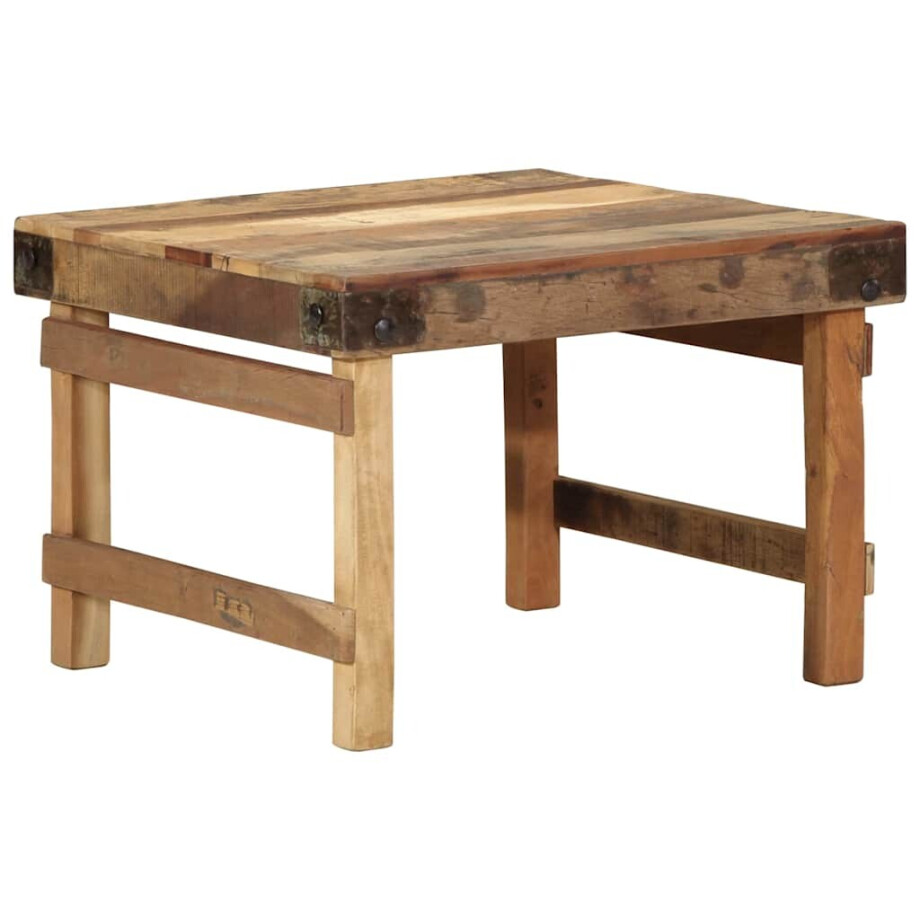 vidaXL Salontafel Bruin 60 x 55 x 40 cm Massief Gerecycled Hout vidaXL Salontafel Bruin 60 x 55 x 40 cm Massief Gerecycled Hout afbeelding 1