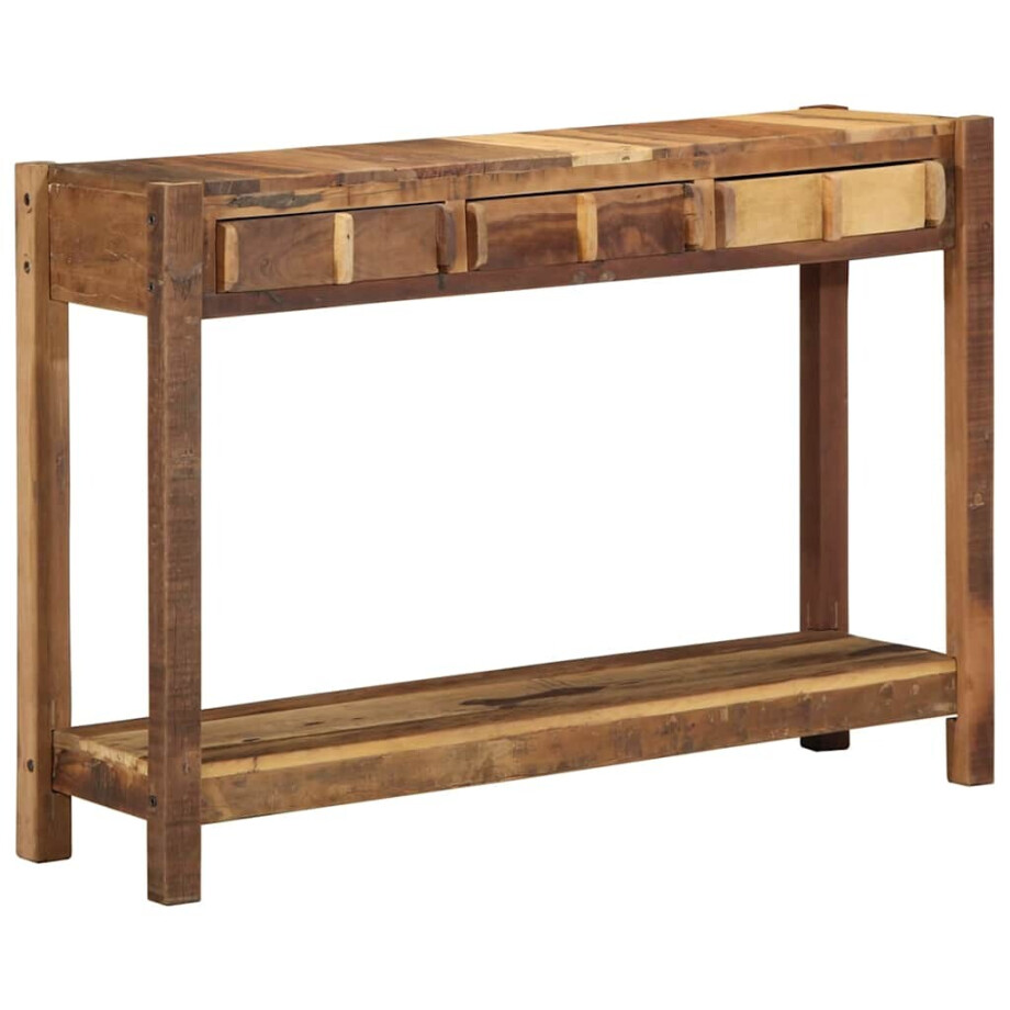 vidaXL Wandtafel Bruin 107 x 33 x 76 cm Massief Gerecycled Hout vidaXL Wandtafel Bruin 107 x 33 x 76 cm Massief Gerecycled Hout afbeelding 1
