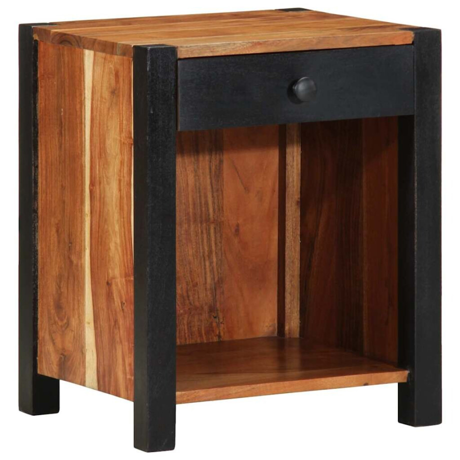 vidaXL Nachtkastje Bruin 40 x 35 x 50 cm Massief Acaciahout afbeelding 1