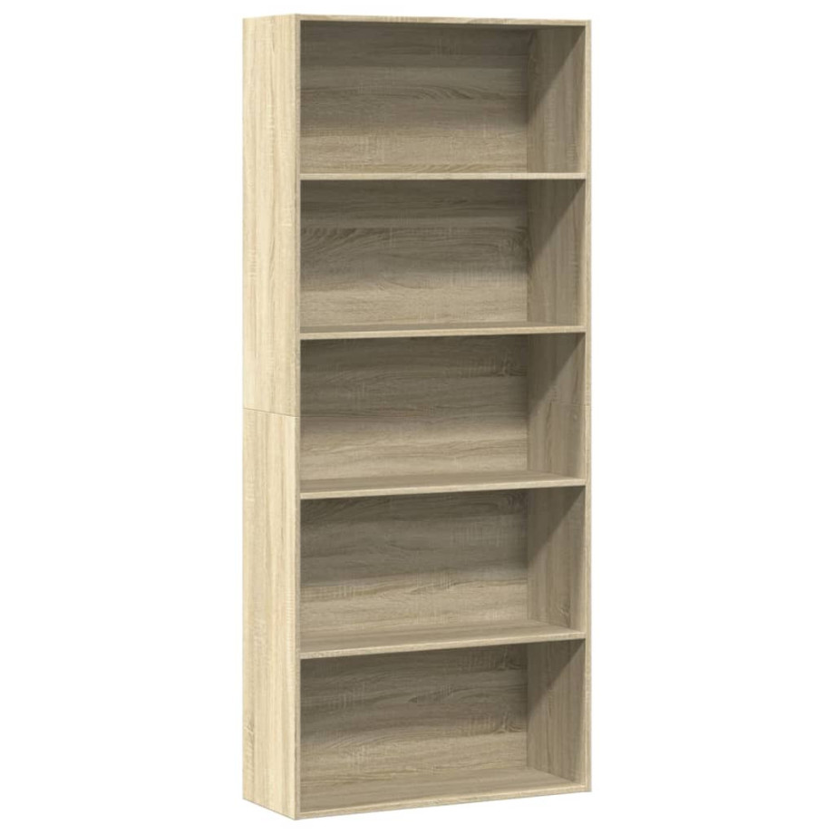 vidaXL Boekenkast 80x30x189 cm bewerkt hout sonoma eikenkleurig vidaXL Boekenkast 80x30x189 cm bewerkt hout sonoma eikenkleurig afbeelding 1