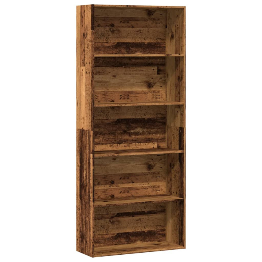 vidaXL Boekenkast 80x30x189 cm bewerkt hout oud houtkleurig afbeelding 1